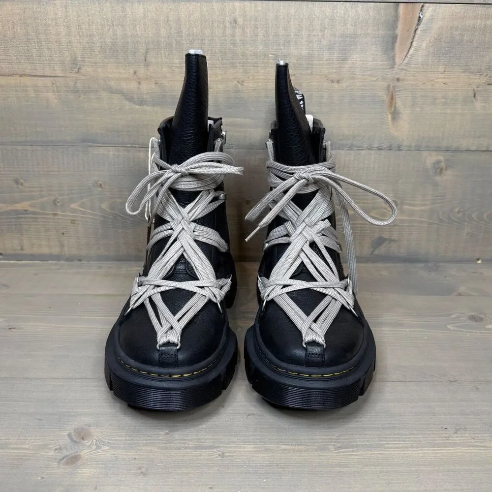 NIB Dr. Martens x Rick Owens 1460 DMXL Megalace RO Black Leather Boots US 10.5 - Picture 2 of 12
